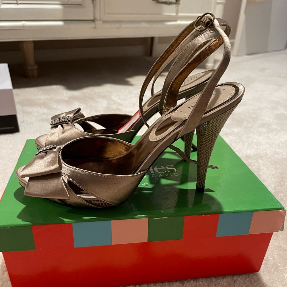 Charles David satin heels